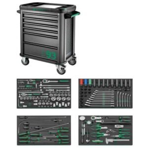 Kit de ferramentas de espuma profissional Stahlwille 93/168QR 168 peças em armário com 6 gavetas TTS93
