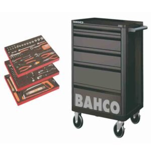 Bahco 158 peças BASIC Foam Inlay Tool Kit em armário E72 com 5 gavetas