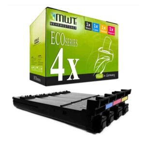 4x ECO Cartucho para Konica Minolta Magicolor 4650-EN 4650-DN 4695-MF 4690-MF